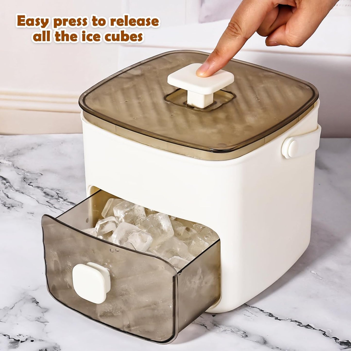 Machine à glaçons libère tous les glaçons en une seconde, boîte de rangement pour 48 glaçons