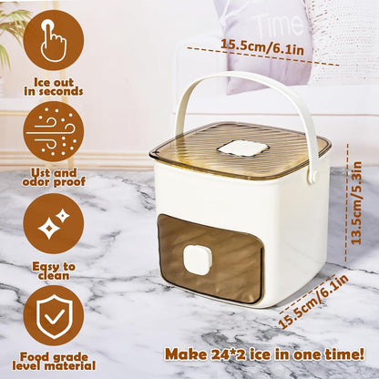 Machine à glaçons libère tous les glaçons en une seconde, boîte de rangement pour 48 glaçons