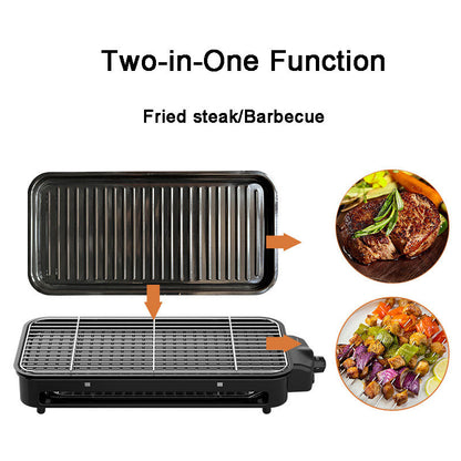 Gril de barbecue  électrique 2 à 1 sans fumée